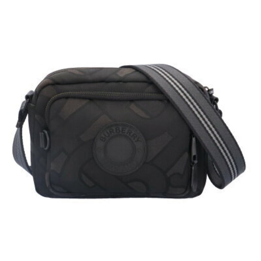 Burberry Paddy Monogram Shoulder Bag Canvas Black